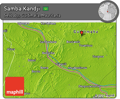 Physical 3D Map of Samba Kandji