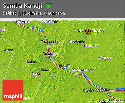 Physical 3D Map of Samba Kandji