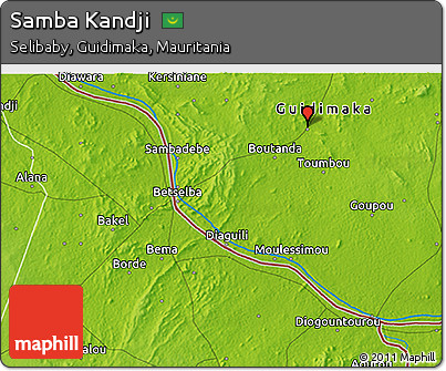 Physical 3D Map of Samba Kandji