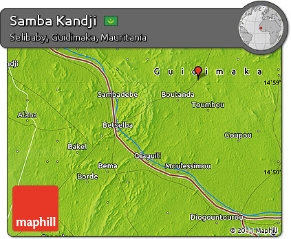 Physical Map of Samba Kandji