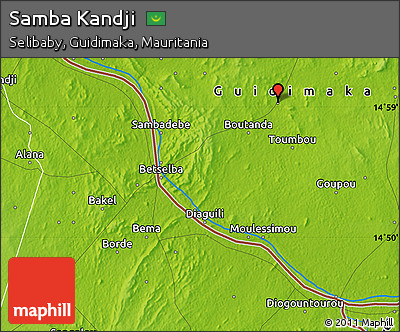 Physical Map of Samba Kandji