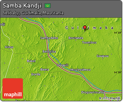 Physical Map of Samba Kandji