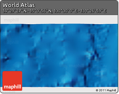 Physical 3D Map of the Area around 14° 46' 42" N, 130° 58' 29" E
