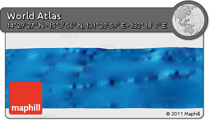 Physical Panoramic Map of the Area around 14° 46' 42" N, 131° 49' 29" E