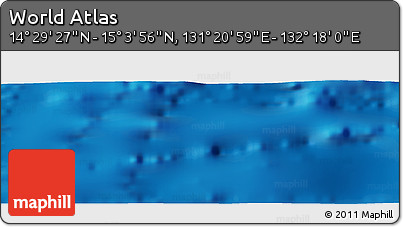 Physical Panoramic Map of the Area around 14° 46' 42" N, 131° 49' 29" E