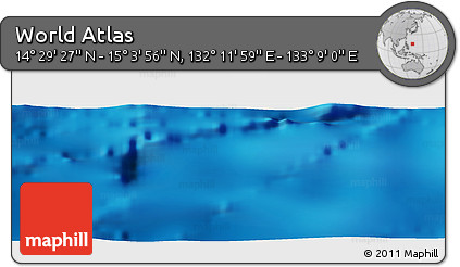 Physical Panoramic Map of the Area around 14° 46' 42" N, 132° 40' 30" E