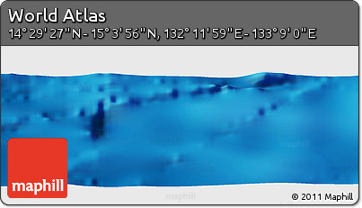 Physical Panoramic Map of the Area around 14° 46' 42" N, 132° 40' 30" E