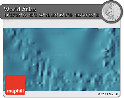 Satellite 3D Map of the Area around 14° 46' 42" N, 135° 13' 29" E