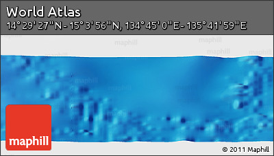 Physical Panoramic Map of the Area around 14° 46' 42" N, 135° 13' 29" E