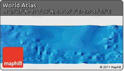 Political Panoramic Map of the Area around 14° 46' 42" N, 135° 13' 29" E