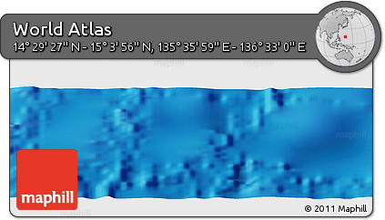 Physical Panoramic Map of the Area around 14° 46' 42" N, 136° 4' 29" E