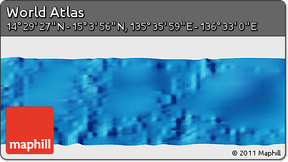 Physical Panoramic Map of the Area around 14° 46' 42" N, 136° 4' 29" E