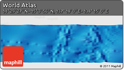 Physical Panoramic Map of the Area around 14° 46' 42" N, 137° 46' 30" E