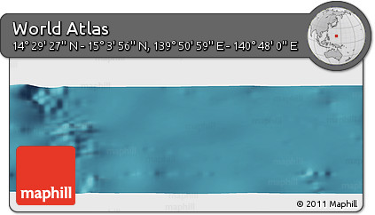 Satellite Panoramic Map of the Area around 14° 46' 42" N, 140° 19' 29" E