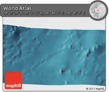 Satellite 3D Map of the Area around 14° 46' 42" N, 146° 16' 30" E