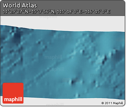 Satellite 3D Map of the Area around 14° 46' 42" N, 146° 16' 30" E