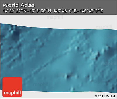 Satellite 3D Map of the Area around 14° 46' 42" N, 146° 16' 30" E