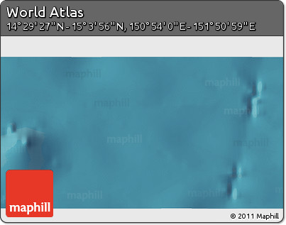 Satellite 3D Map of the Area around 14° 46' 42" N, 151° 22' 30" E