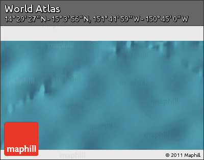 Satellite 3D Map of the Area around 14° 46' 42" N, 151° 13' 29" W