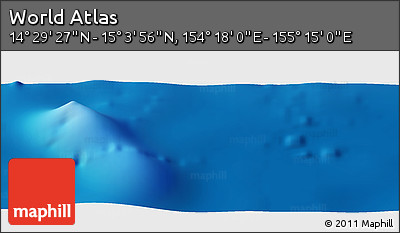 Physical Panoramic Map of the Area around 14° 46' 42" N, 154° 46' 30" E