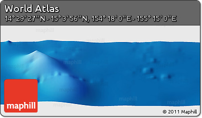 Physical Panoramic Map of the Area around 14° 46' 42" N, 154° 46' 30" E