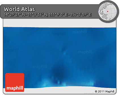 Physical 3D Map of the Area around 14° 46' 42" N, 155° 37' 30" E
