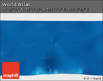 Physical 3D Map of the Area around 14° 46' 42" N, 155° 37' 30" E