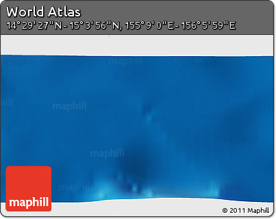 Physical 3D Map of the Area around 14° 46' 42" N, 155° 37' 30" E
