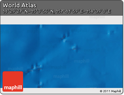 Physical 3D Map of the Area around 14° 46' 42" N, 158° 10' 30" E
