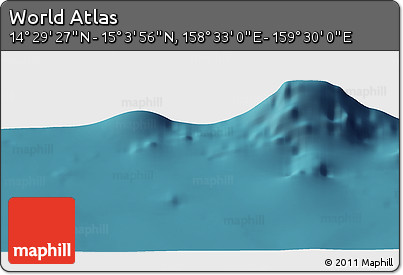 Satellite Panoramic Map of the Area around 14° 46' 42" N, 159° 1' 30" E