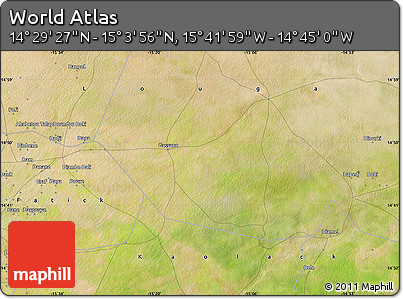 Satellite Map of the Area around 14° 46' 42" N, 15° 13' 29" W