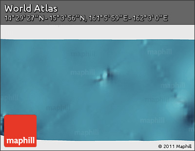Satellite 3D Map of the Area around 14° 46' 42" N, 161° 34' 29" E