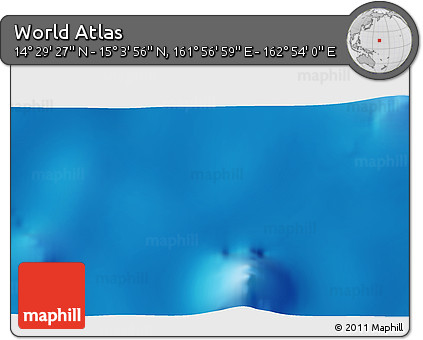 Physical 3D Map of the Area around 14° 46' 42" N, 162° 25' 30" E