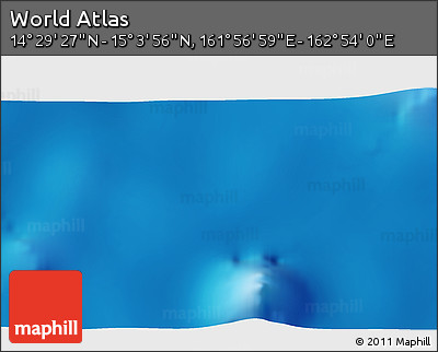 Physical 3D Map of the Area around 14° 46' 42" N, 162° 25' 30" E