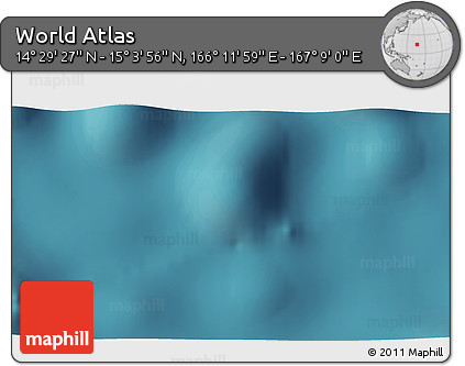Satellite 3D Map of the Area around 14° 46' 42" N, 166° 40' 30" E