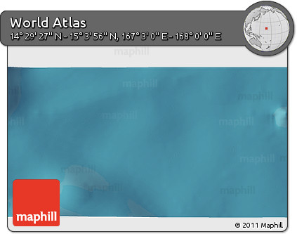 Satellite 3D Map of the Area around 14° 46' 42" N, 167° 31' 30" E