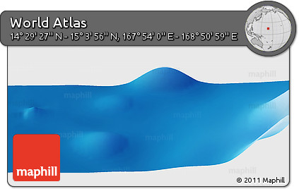 Physical Panoramic Map of the Area around 14° 46' 42" N, 168° 22' 30" E