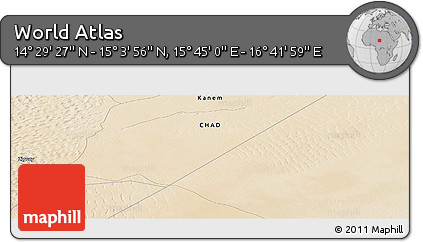 Satellite Panoramic Map of the Area around 14° 46' 42" N, 16° 13' 30" E