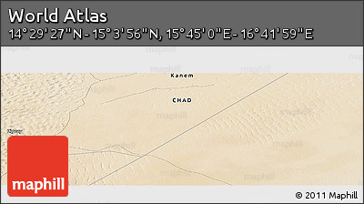 Satellite Panoramic Map of the Area around 14° 46' 42" N, 16° 13' 30" E
