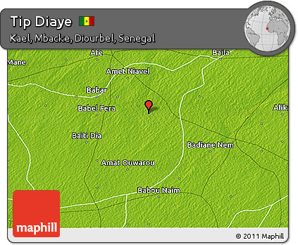 Physical 3D Map of Tip Diaye