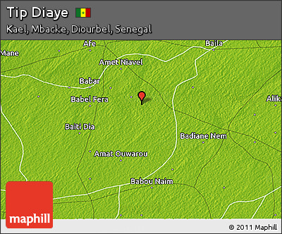 Physical 3D Map of Tip Diaye