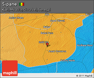 Political 3D Map of Sipane