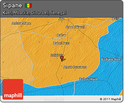 Political 3D Map of Sipane