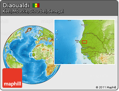 Physical Location Map of Diaoualdi