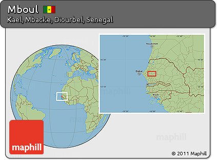 Savanna Style Location Map of Mboul