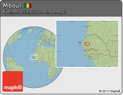 Savanna Style Location Map of Mboul