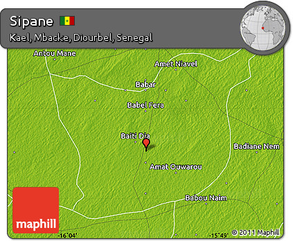 Physical Map of Sipane