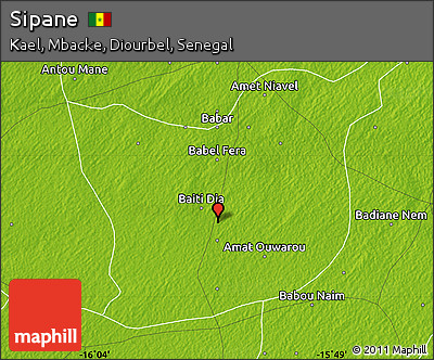 Physical Map of Sipane