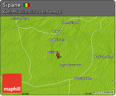 Physical Map of Sipane