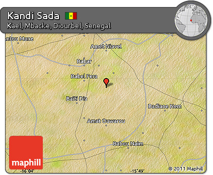 Satellite Map of Kandi Sada